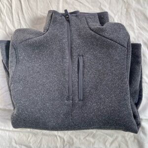 Figs women’s On shift quarter zip sweater knit in charcoal extra small